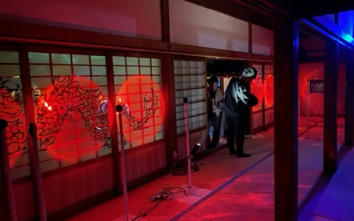 博多旧市街ライトアップウォーク 永寿院の夜の境内
