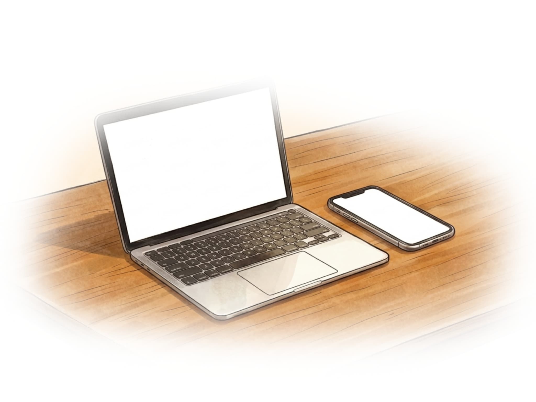 PCとスマホのイメージイラスト