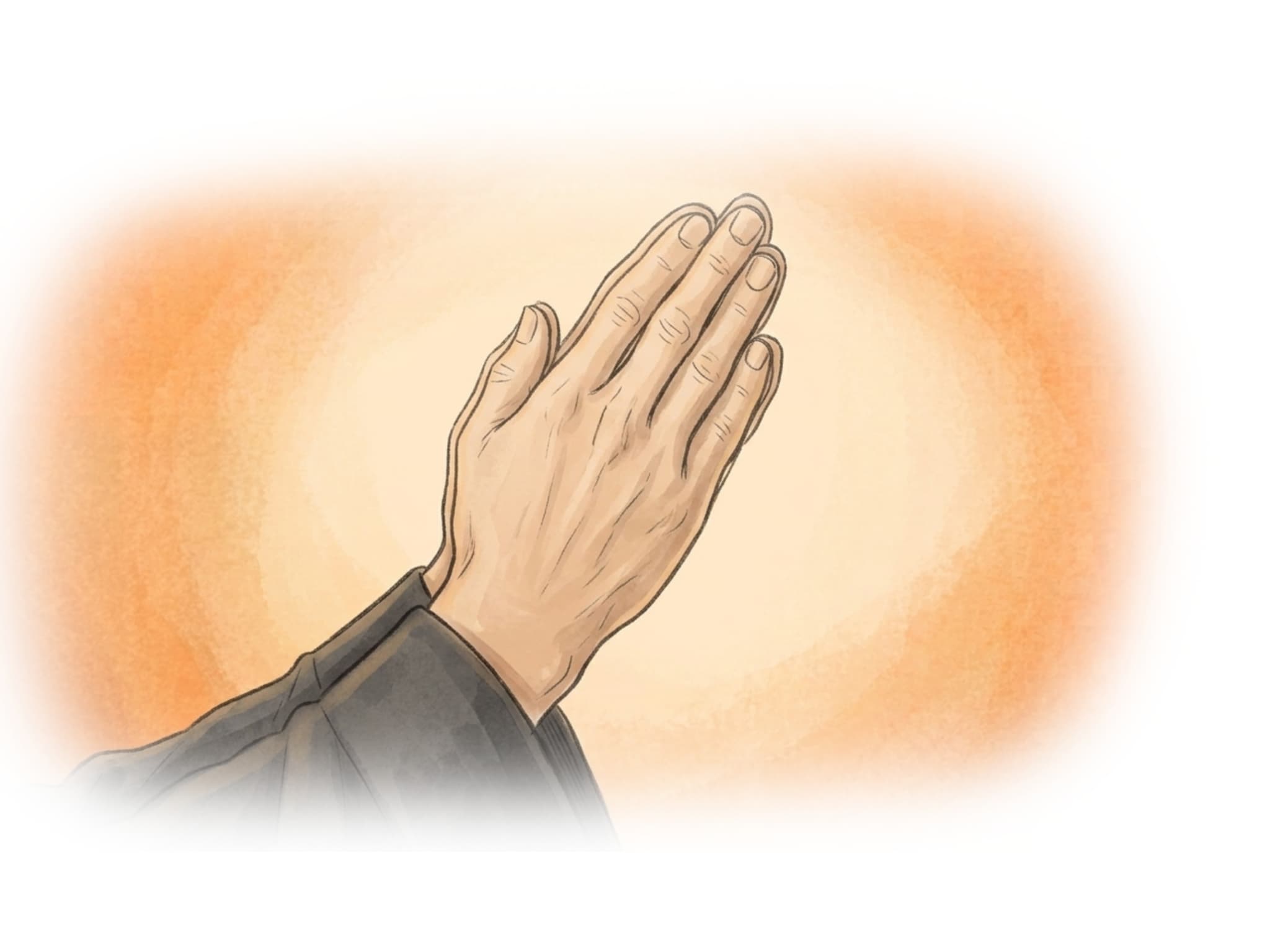 祈る手のイメージイラスト